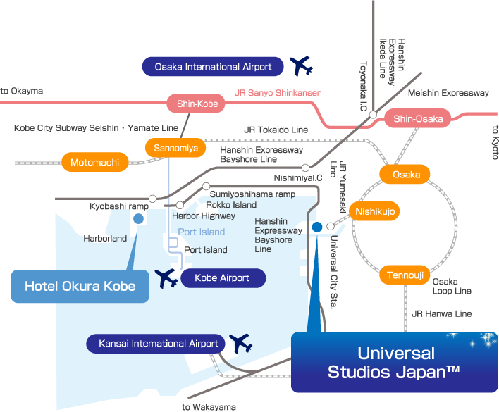 From The Hotel To Universal Studios Japan™ Is Approximately - Diagram (708x585), Png Download