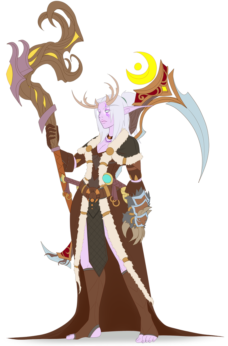 ☆ Makkochi ☆ On Twitter - Wow Druid (933x1200), Png Download