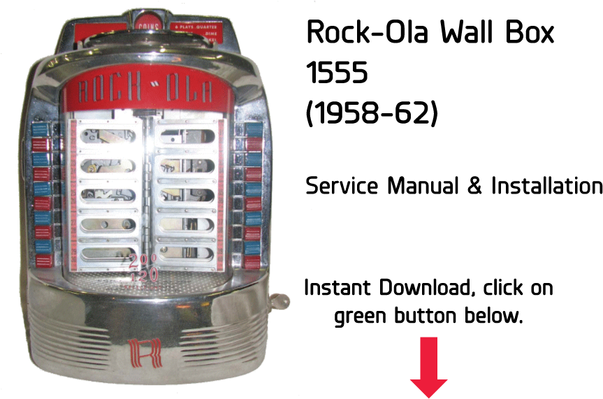 Rock Ola Wall Box 1555 Service Manual & Installation - Rock Ola Wallbox 1554 (900x600), Png Download