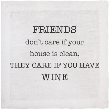 Boxed Set Of 4 Cocktail Napkins- Friends Don't Care - Label (800x1067), Png Download
