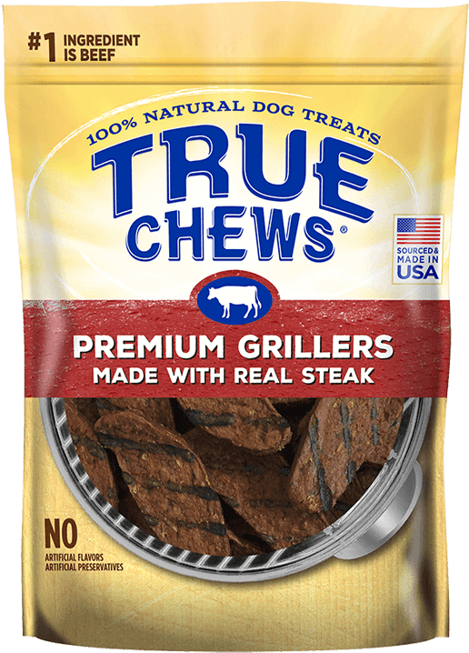 True Chews Premium Grillers With Real Steak Dog Treats - True Chews (600x729), Png Download