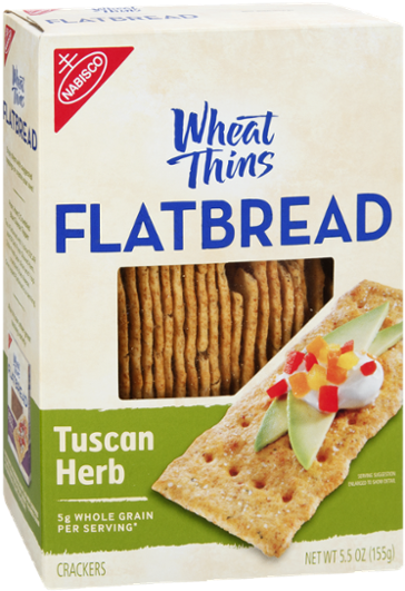 Wheat Thins Flatbread Crackers, Tuscan Herb - 5.5 Oz (600x600), Png Download