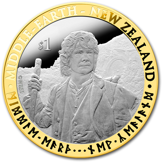 Featuring Bilbo Baggins With Bag End In The Background, - New Zealand Money Lord Of The Rings (600x600), Png Download