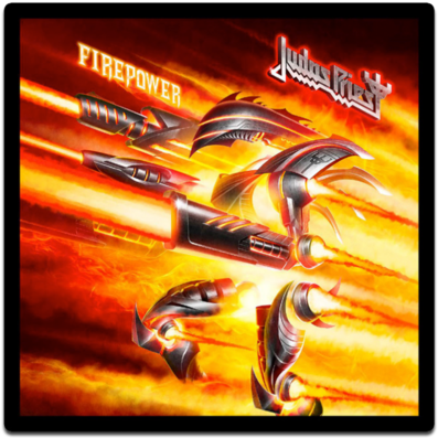 Judas Priest Firepower Cover Cd (600x600), Png Download