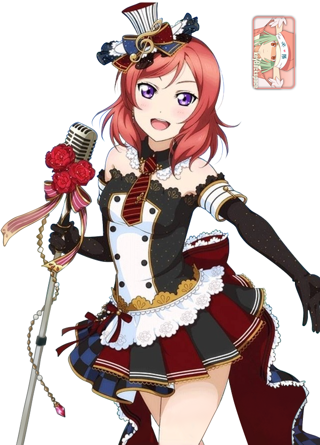 #405' Nishikino Maki Sr - Maki Nishikino Maid Cafe (640x901), Png Download