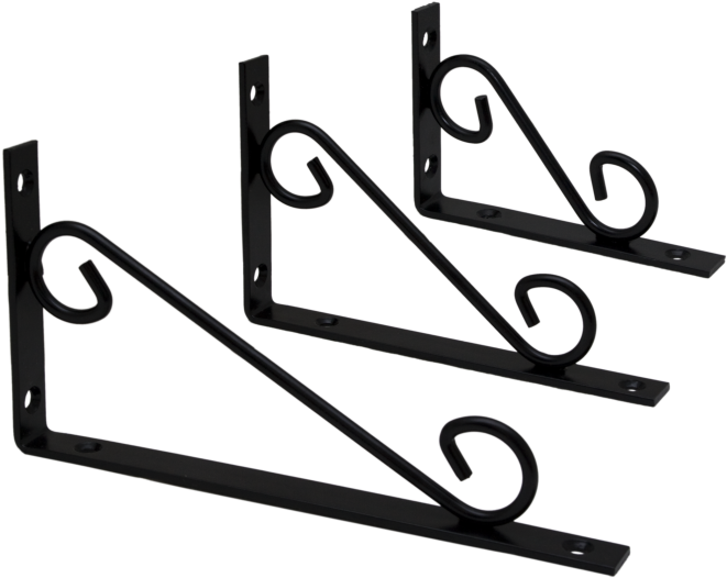 Scroll Brackets - Black - Bunnings Bracket (800x600), Png Download