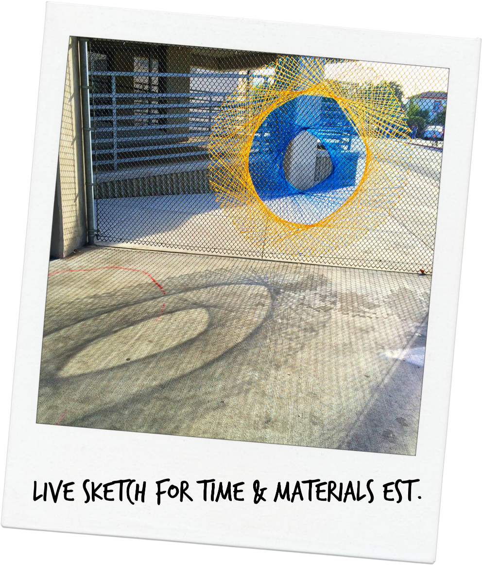 Oakland Coliseum String Art Yarn Bomb - International Volunteer Day (1000x1169), Png Download