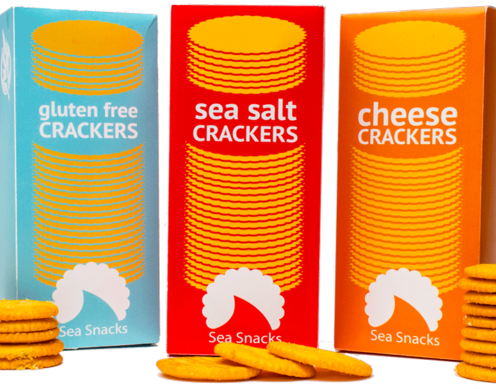 Sea Snacks Package Design - Sandwich Cookies (714x560), Png Download