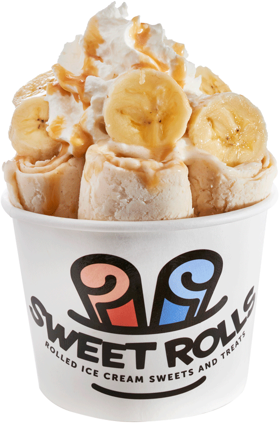 Bananas Foster - Sweet Rolls Ice Cream (600x888), Png Download