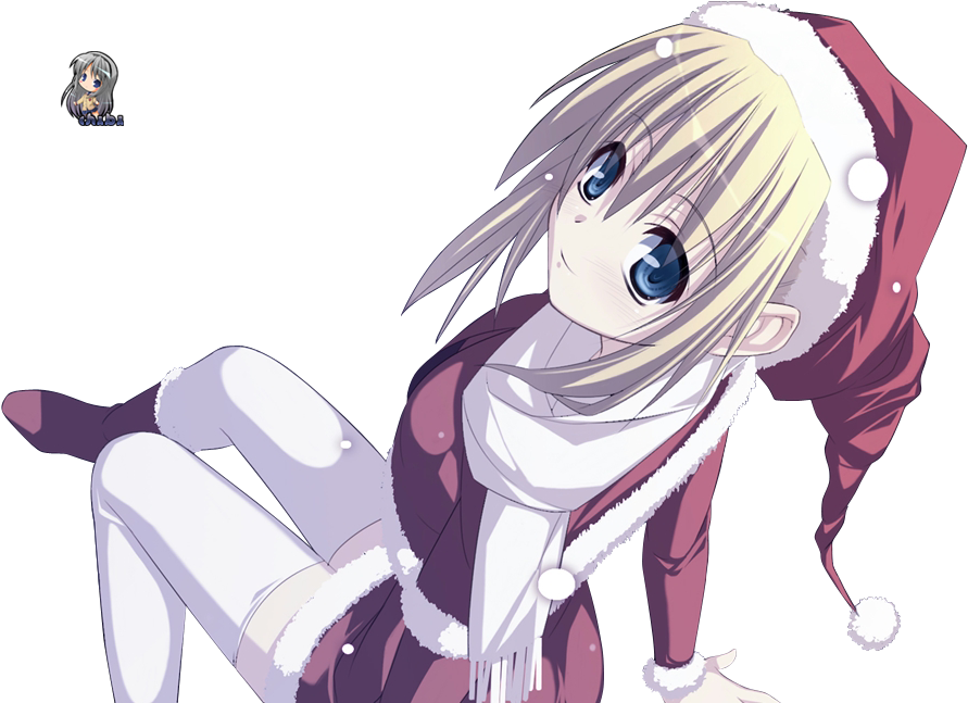 585k Miku Christmas 2 07 Dec 2010 - Anime (920x646), Png Download