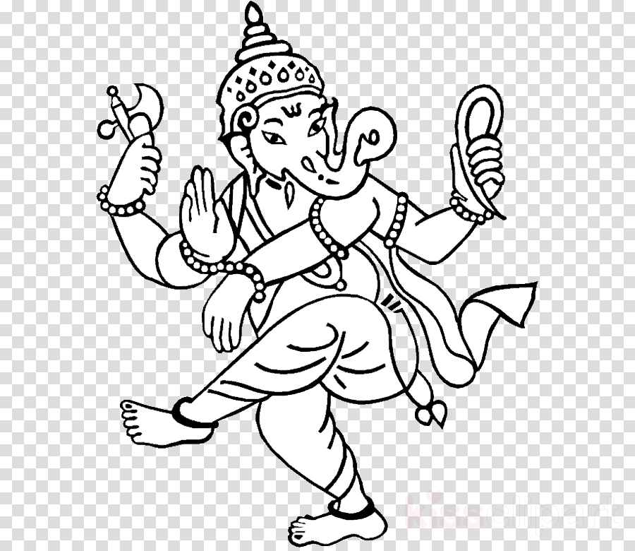 Lord Ganesha Drawing Clipart Ganesha Drawing Hinduism - Simple Drawing Of Lord Ganesha (900x780), Png Download