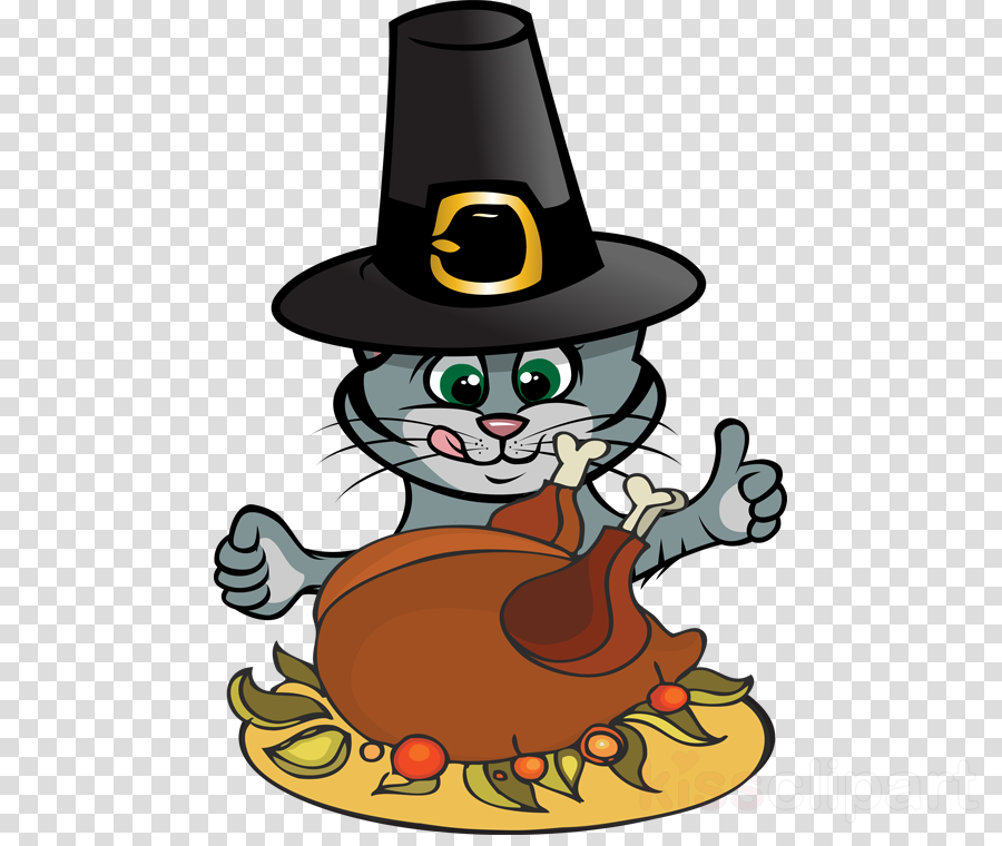 Thanksgiving Kitten Clipart (900x760), Png Download
