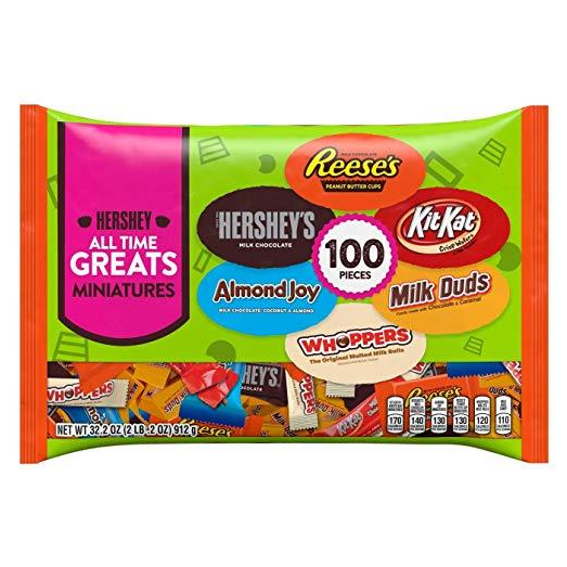 Auction - Hershey All Time Greats Miniatures 100 Pieces (1000x1000), Png Download