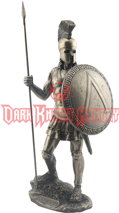 Spartan Warrior With Spear And Hoplite Shield Statue - Roman Spear And Shield (733x733), Png Download