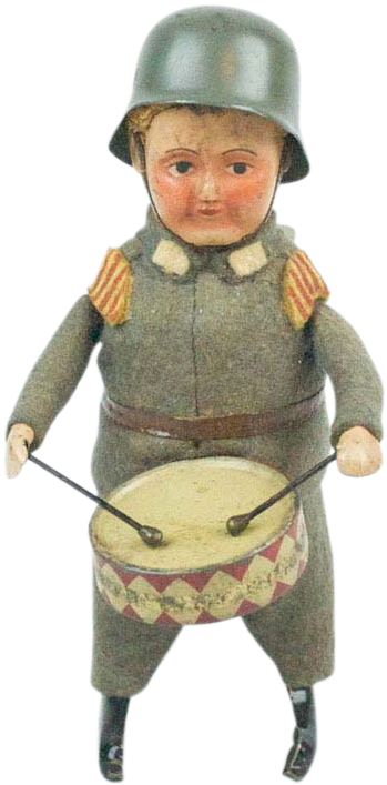 1940s Schuco Tin & Felt Wind Up Wwii German Drummer - Toy (706x706), Png Download