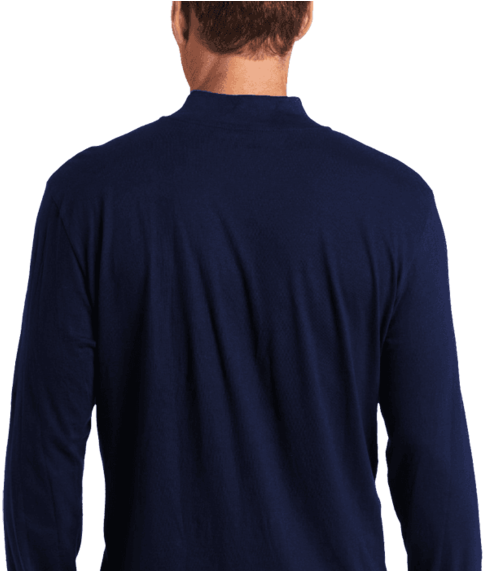 Nautica Men's Sleepwear Quarter Zip Knit Seaworthy - Long-sleeved T-shirt (570x570), Png Download