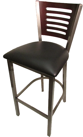Bar Stool, 5-line Birch Plywood Back, Seat To Be Specified, (600x600), Png Download