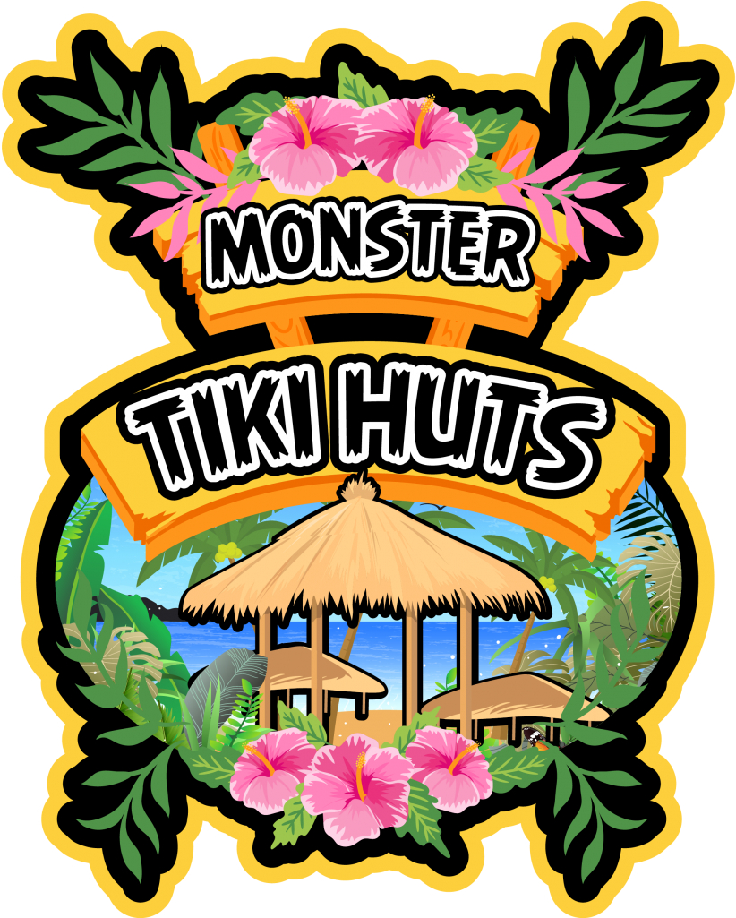 Rethatch Your Tiki Hut Or Chickee Hut With Monster - Monster Tiki Huts (909x1024), Png Download