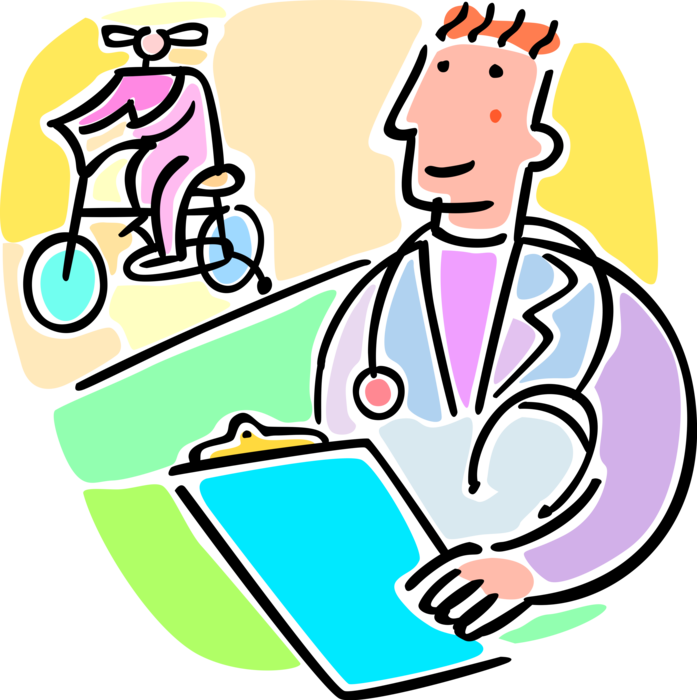 Vector Illustration Of Health Care Professional Doctor - Physician (697x700), Png Download