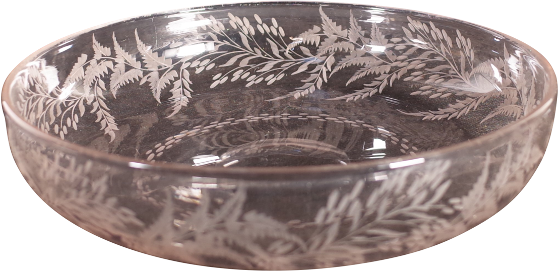 Etched Glass Bowl - Bowl (1348x768), Png Download