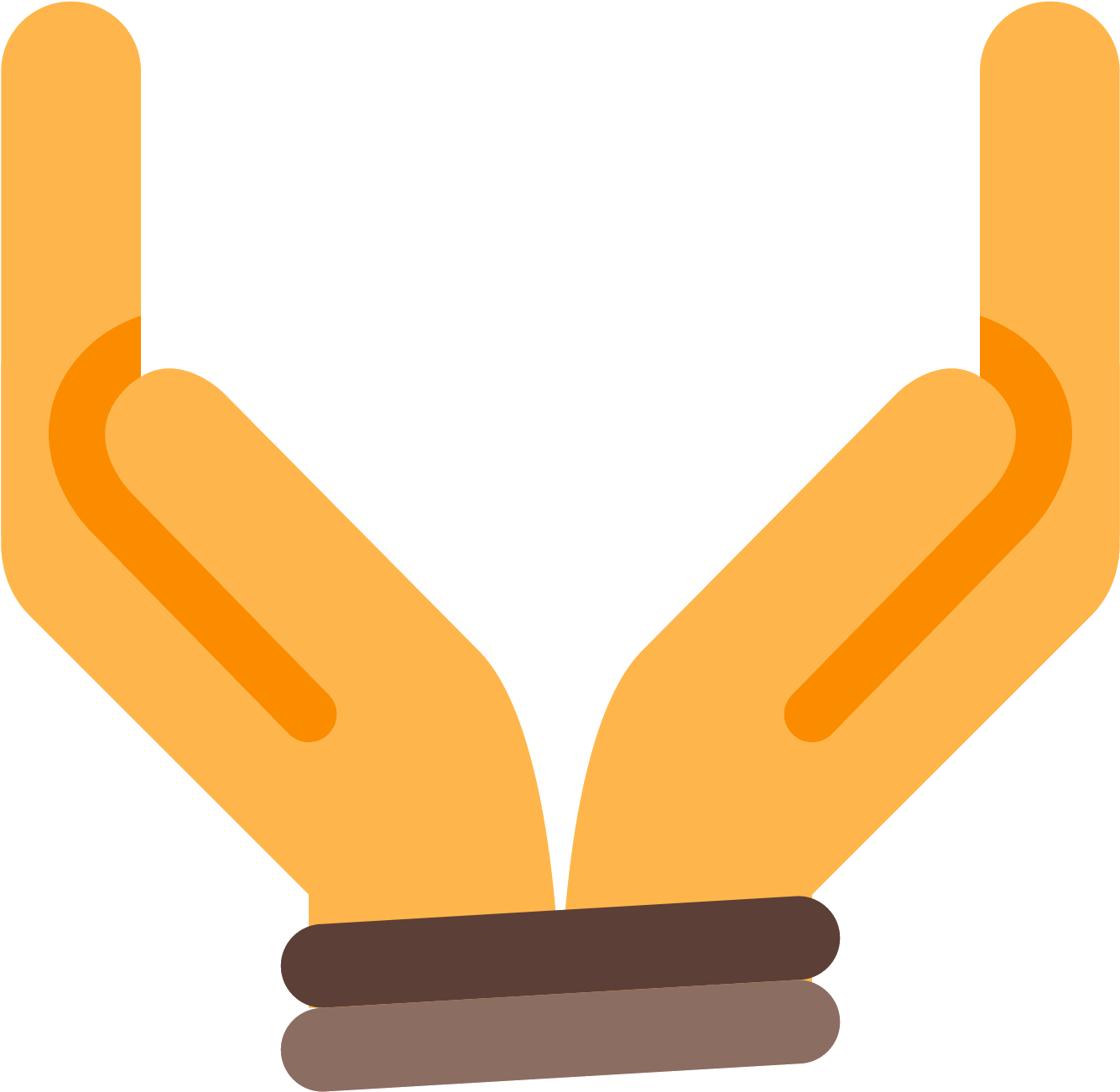 This Is An Icon Of Two Hands Together Each Going Out - Manos Atadas Png (1600x1600), Png Download