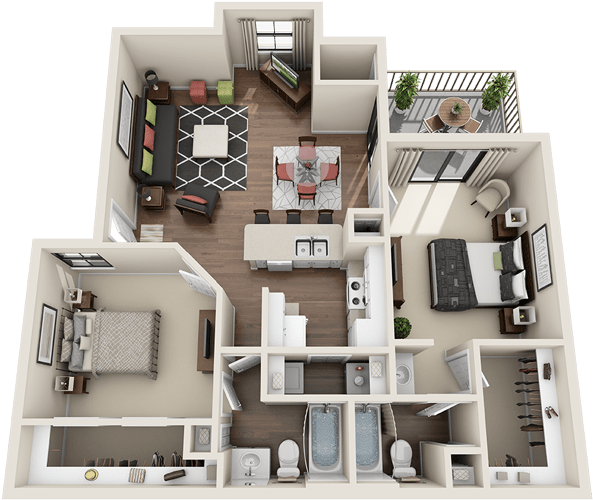 Spacious One Bedroom Apartment In Phoenix - Greenspoint At Paradise Valley (700x700), Png Download
