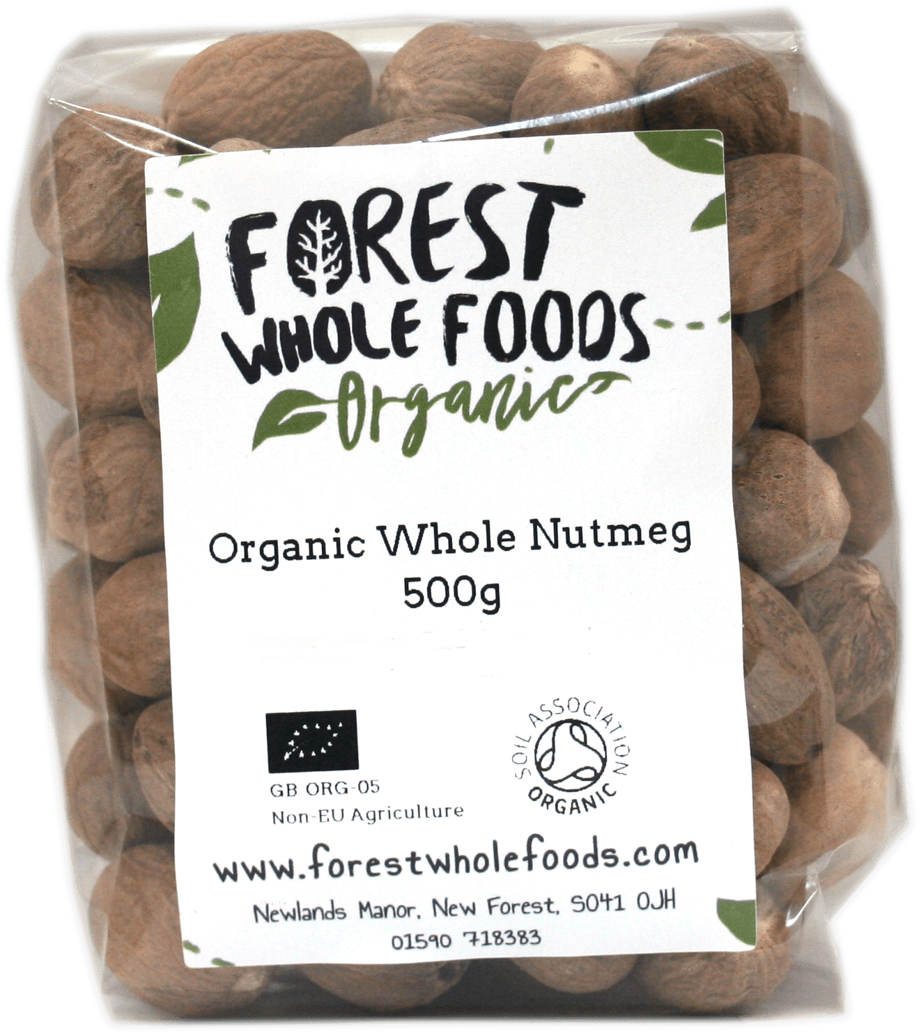 Organic Whole Nutmeg 500g - Organic Spirulina Powder 125g (2000x2000), Png Download