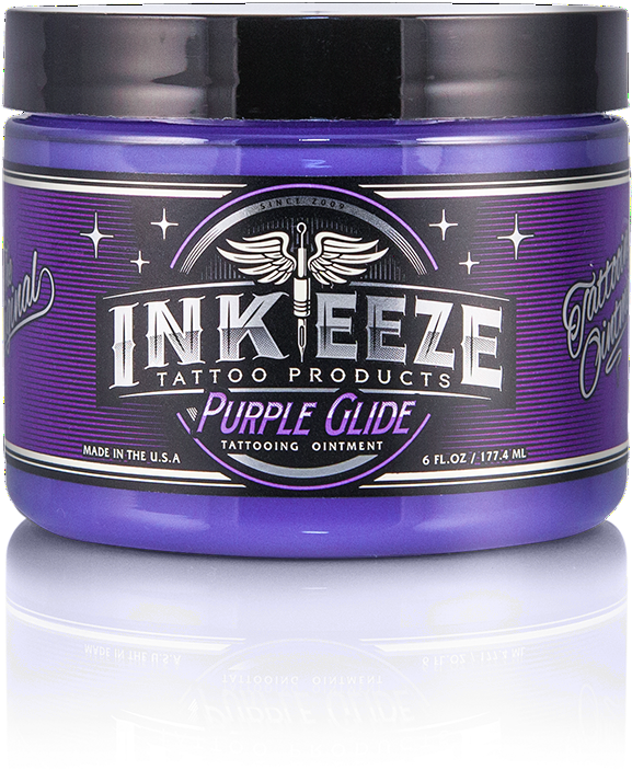 Inkeeze Purple Glide Tattoo Ointment - Ink-eeze Green Glide Tattoo Ointment 16oz Jar (900x901), Png Download