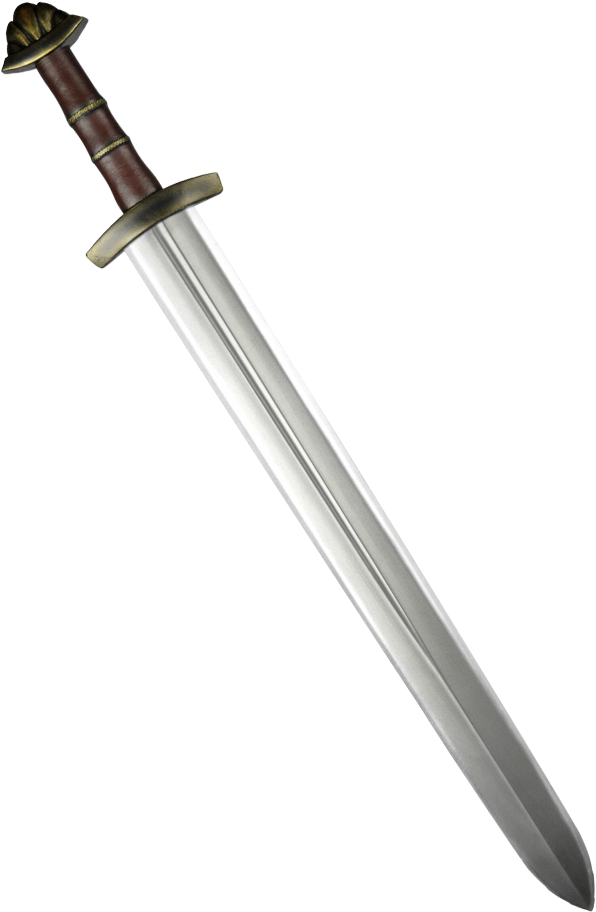 Viking Warrior Spatha Arming Sword Medieval Celtic (637x961), Png Download