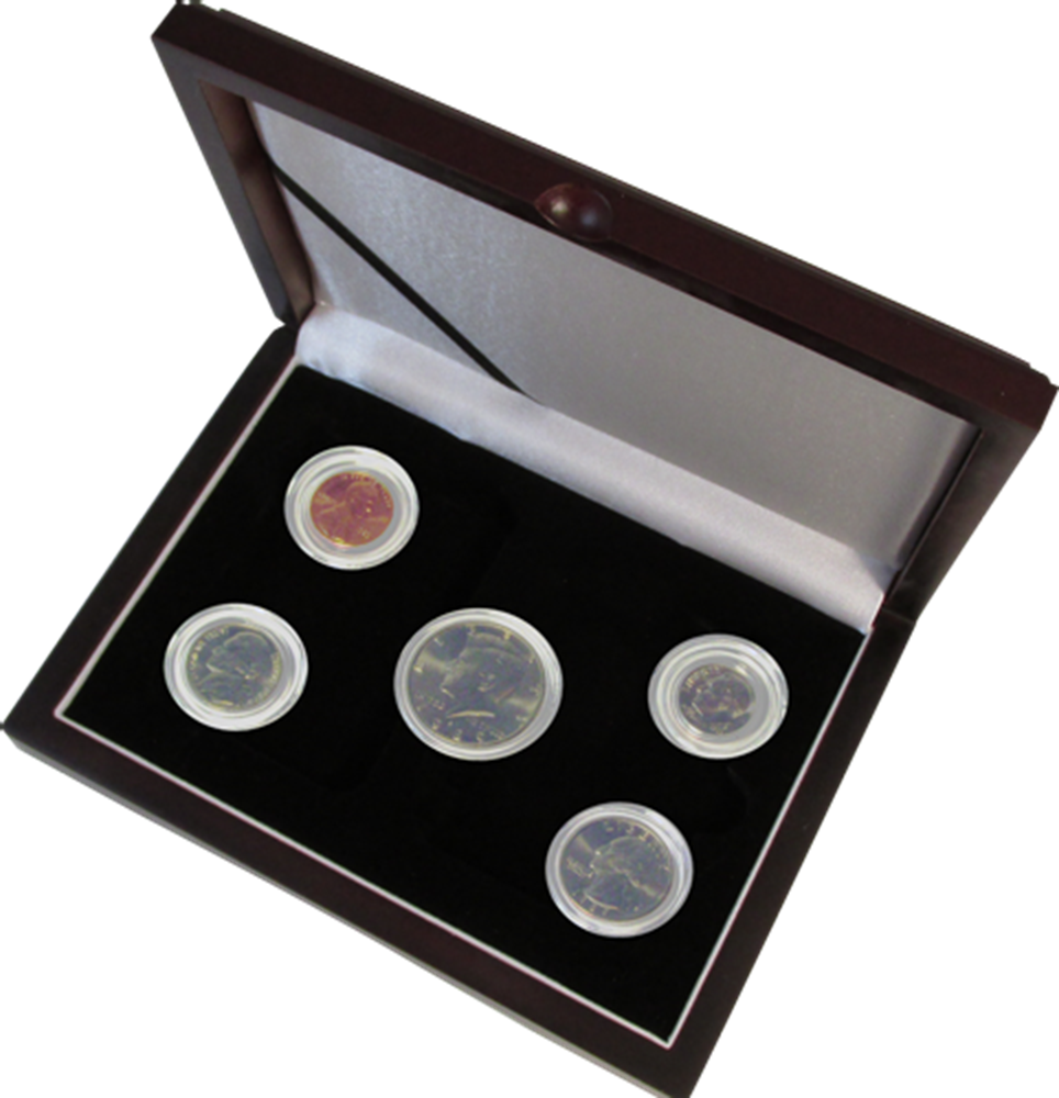 Guardhouse Wood Display Box For 5 Coin Capsules Proof - Half Dollar (964x1000), Png Download