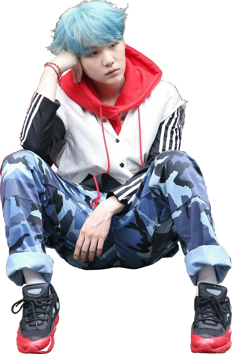 Report Abuse - Bts Suga In Blue Png (961x1466), Png Download