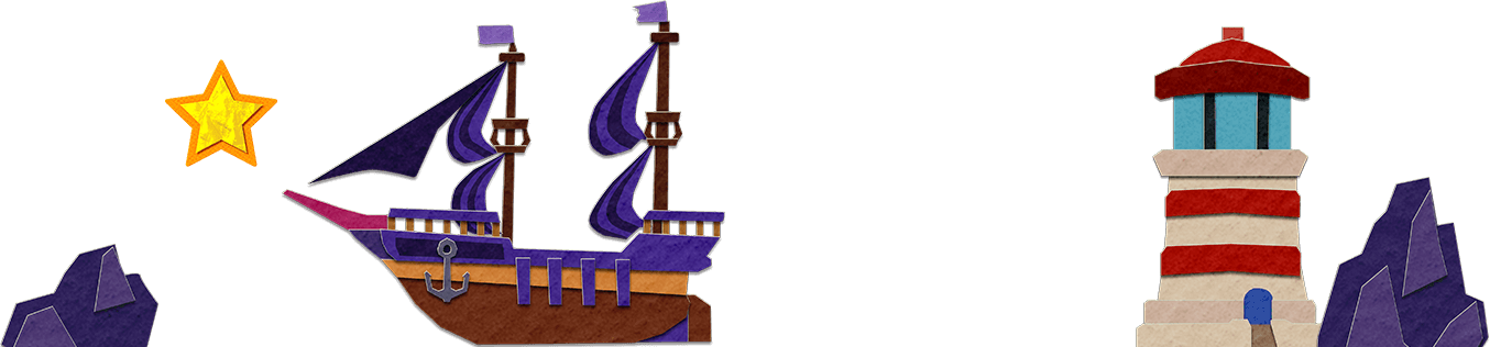 Ship And Lighthouse - Paper Mario Color Splash Ship (1354x316), Png Download