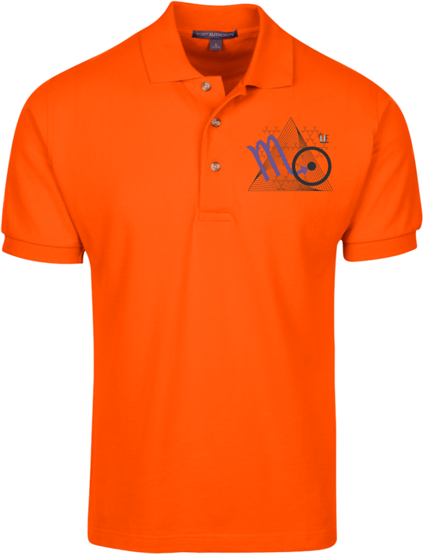 Losjudah Scorpio Sun Port Authority Cotton Pique Knit - Polo Shirt Ralph Lauren Orange For Men (1155x1155), Png Download