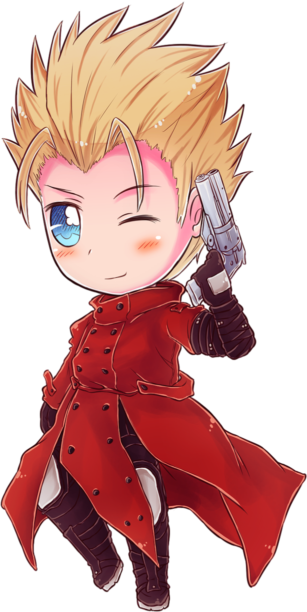 Redly Chibi You Are Adopting's Name - Vash The Stampede Chibi (639x1250), Png Download