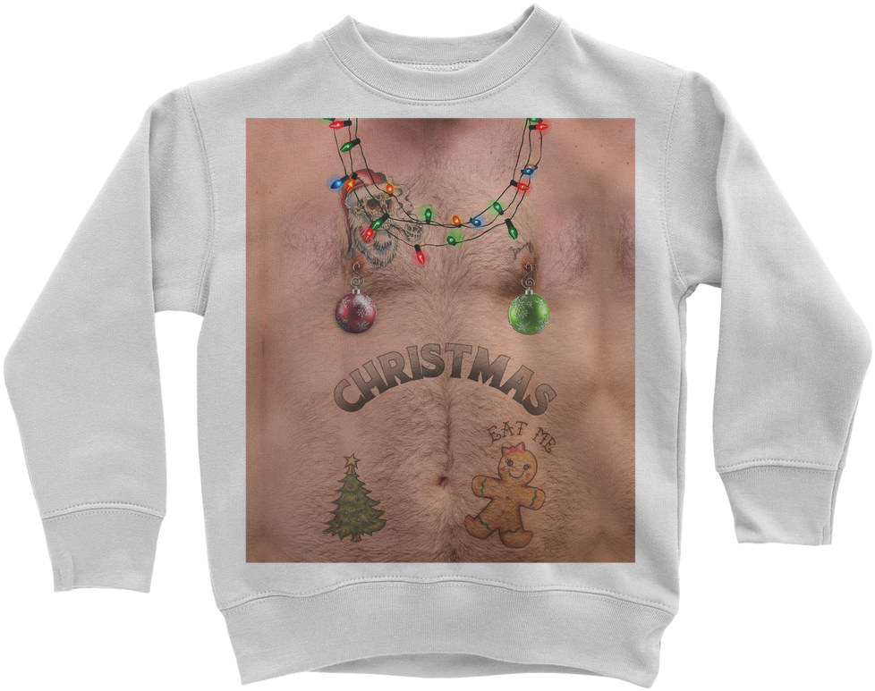 Sexy Christmas Classic Kids Sweatshirt - Dog Sign Funny Kids Sweatshirt - White/8 Year (1024x1024), Png Download