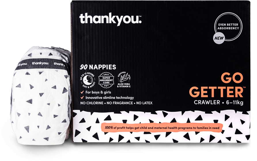 Thankyou Nappies Go Getter Crawler 6-11kg 90pk - Thankyou Jumbo Nappies Crawler 6-11kg 90ea (892x560), Png Download
