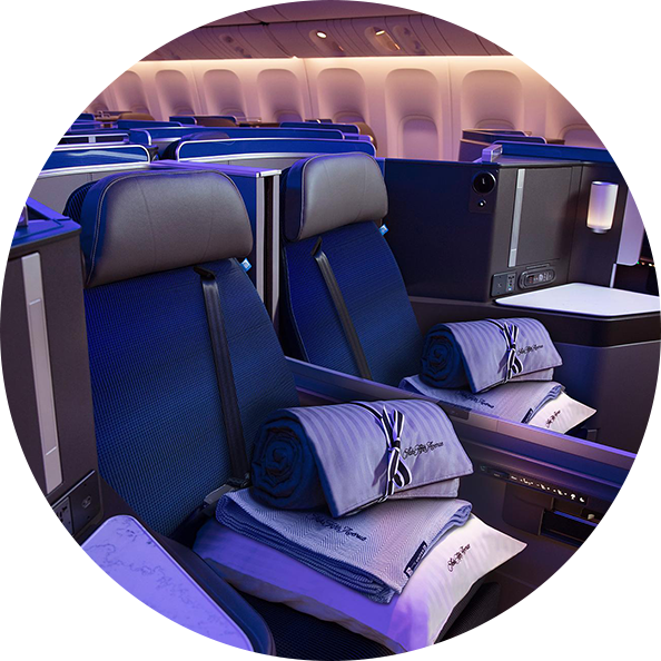 Houston - United Polaris Business Class (594x594), Png Download