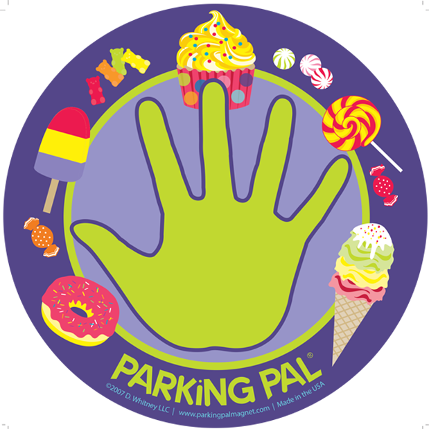 Purple Cupcake Ice Cream Donut Candy Parking Pal Hand - Parking Pal Sticker (619x619), Png Download