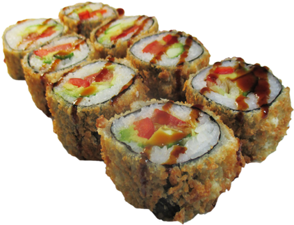 110 Yasai Tempura - California Roll (800x600), Png Download