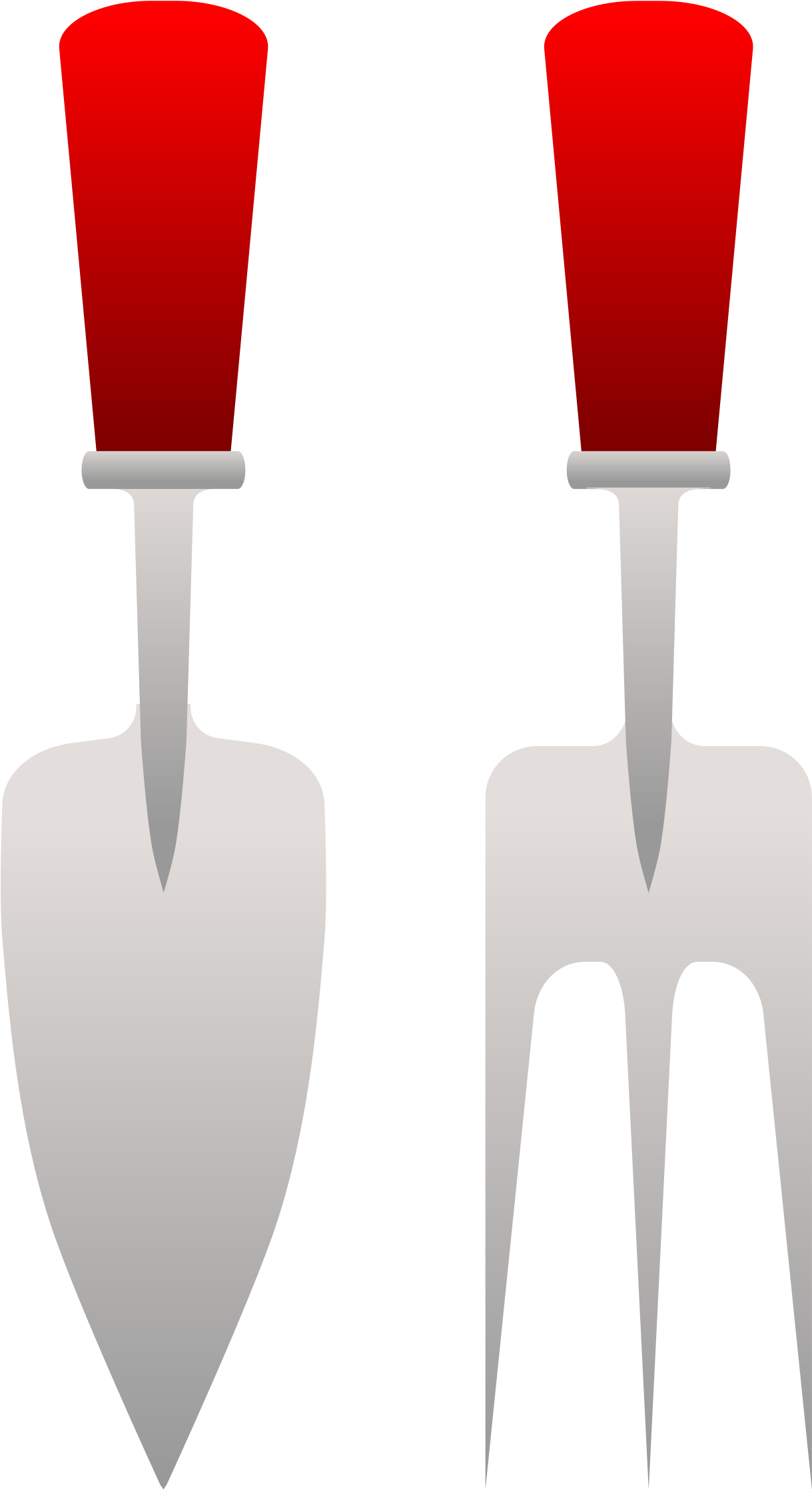 This Free Icons Png Design Of Gardening Fork And Trowel (1516x2400), Png Download