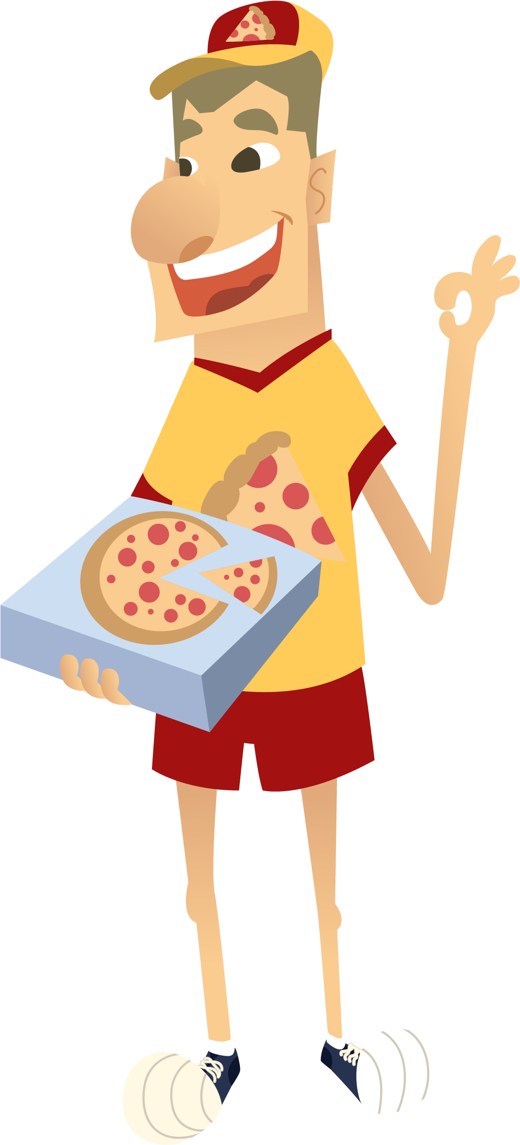 #character #design #illustration #pizza #man #animationmu - Illustration (1550x3000), Png Download