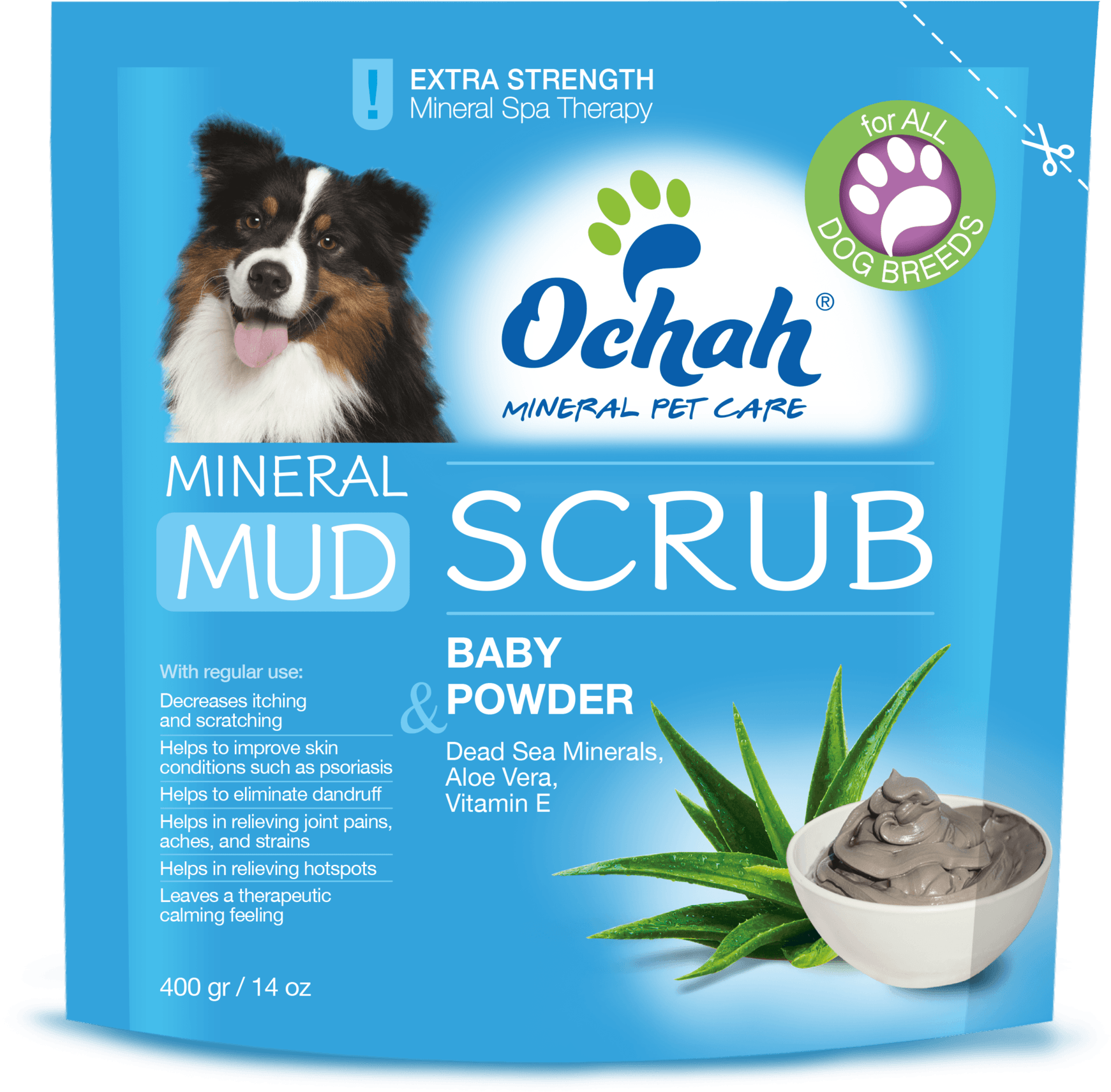 Mineral Mud Scrub With Baby Powder - Ochah Mineral Mud Scrub With Honey And Milk (14 Oz) (2048x2048), Png Download