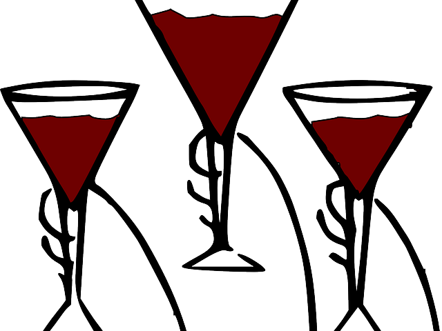 Wine Clipart Alcoholic Beverage - Drink Wine Vector Png (640x480), Png Download