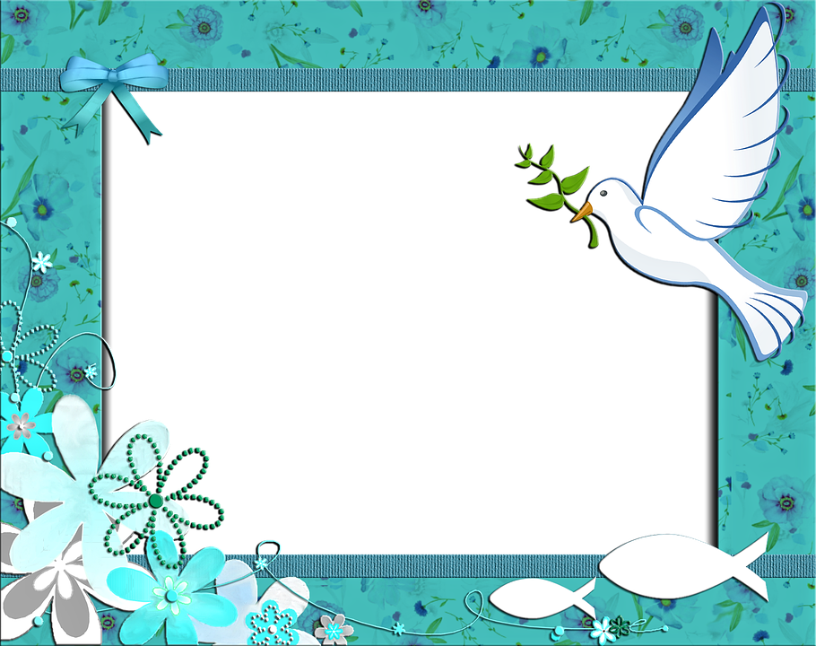 Click To See Printable Version Of Scrapbook Paper Design - Frame Designs With Dove (480x379), Png Download