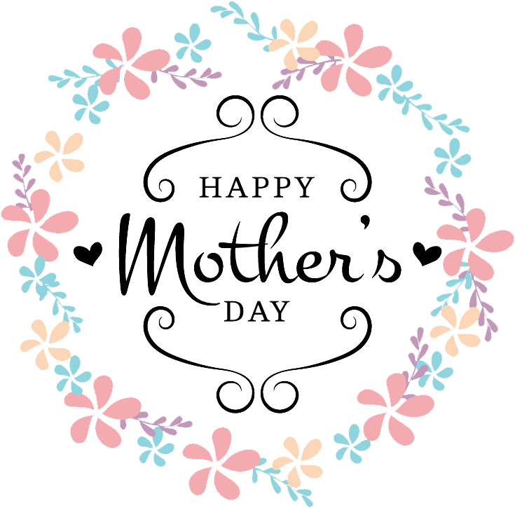 Download Mothers Day Hand Painted Rose Flower Label - Label Vector Free Png (940x936), Png Download
