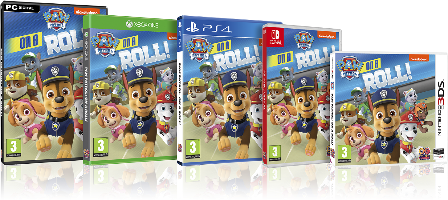 On A Roll Announced For All Major Platforms, Release - Paw Patrol Nintendo Switch (1603x864), Png Download