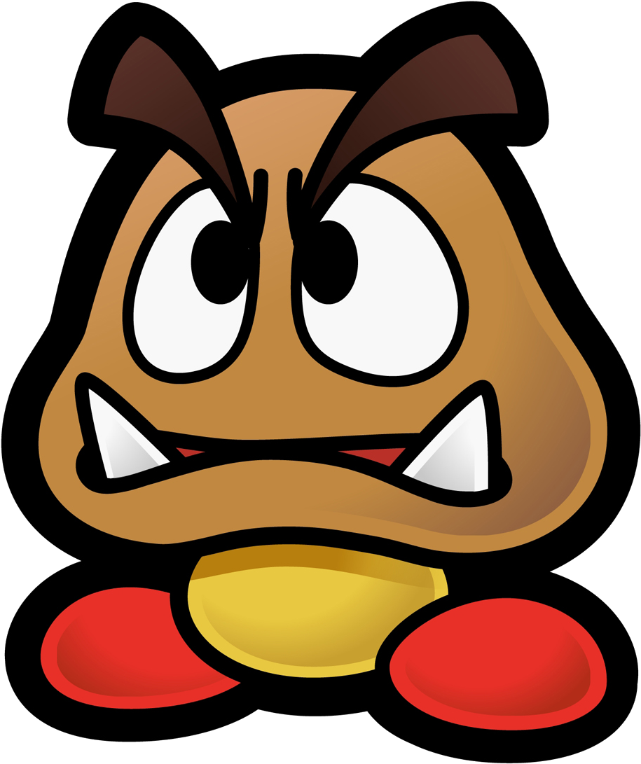 Goomba Artwork - Paper Mario Goomba Sprite (936x1116), Png Download
