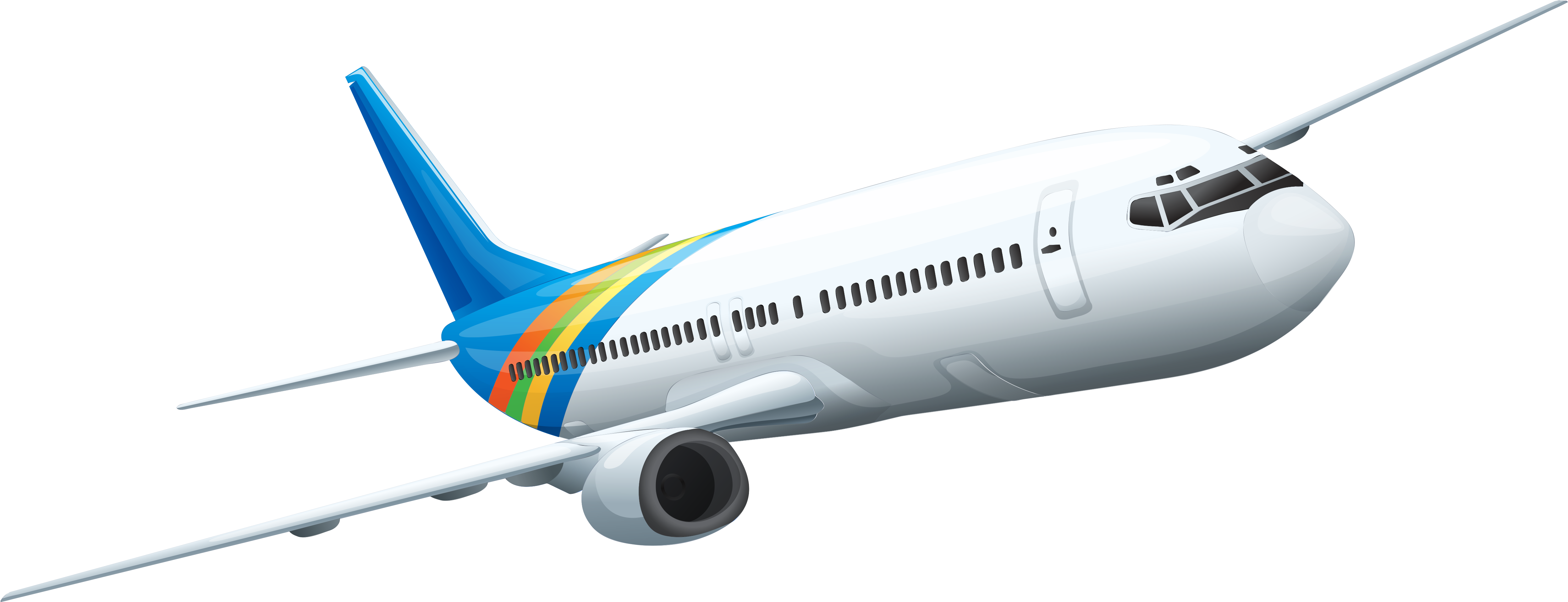 Free Airplane Png Clipart - Flight Clip Art (5060x2154), Png Download