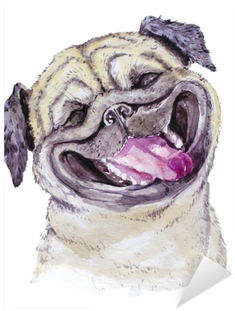 Watercolor Artistic Orange Dog Portrait Isolated On - Dog (400x400), Png Download