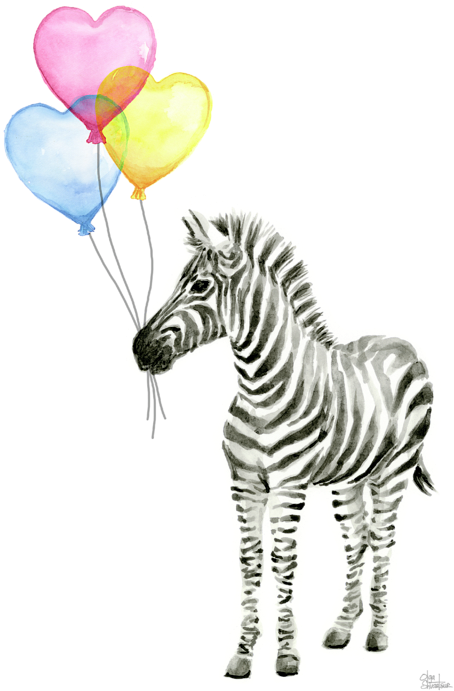 Click And Drag To Re-position The Image, If Desired - Baby Animal Watercolor (486x700), Png Download